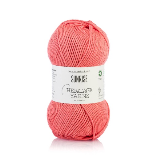 Fio de tricot Rosários 4 Sunrise 100 g coral