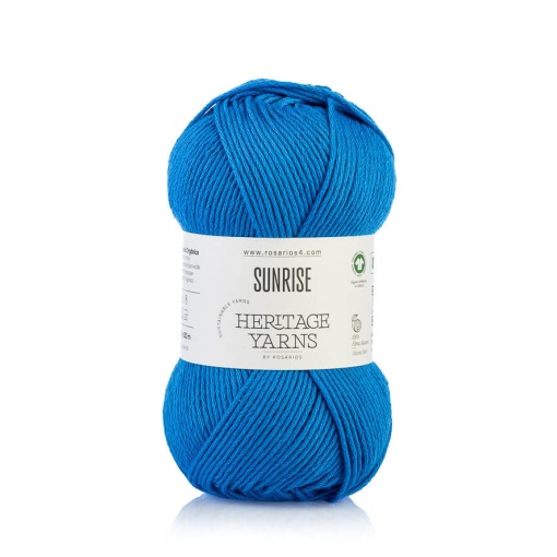 Fio de tricot Rosários 4 Sunrise 100 g azul porto