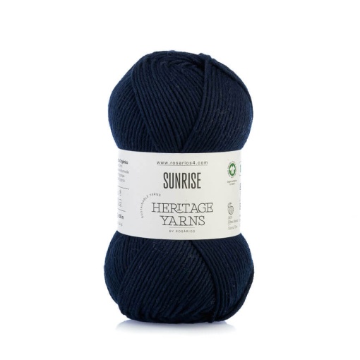 Fio de tricot Rosários 4 Sunrise 100 g azul marinho