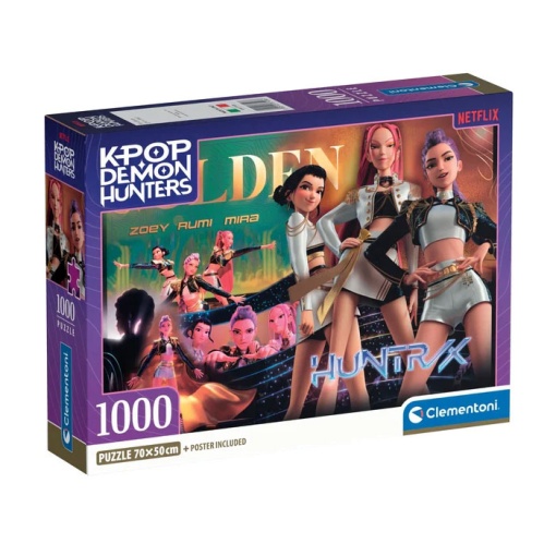 Puzzle CLEMENTONI 1000 peças K-Pop Demon Hunters GOLDEN Huntrix
