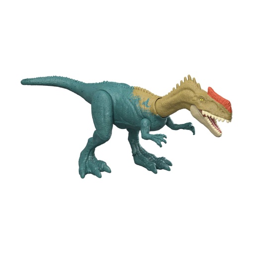 Pack de supervivencia de Jurassic World: Monolophosaurus frenético de 18 cm, Mattel JGB72 / JKL54