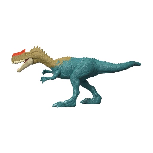 Pack de supervivencia de Jurassic World: Monolophosaurus frenético de 18 cm, Mattel JGB72 / JKL54