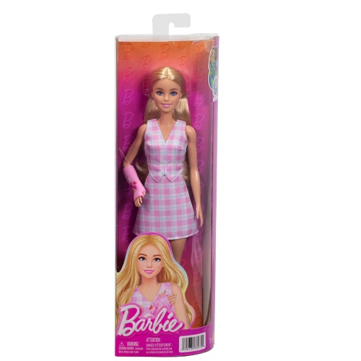 Barbie Fashionista with plaster cast and pink gingham dress Mattel FBR37 / JJN56