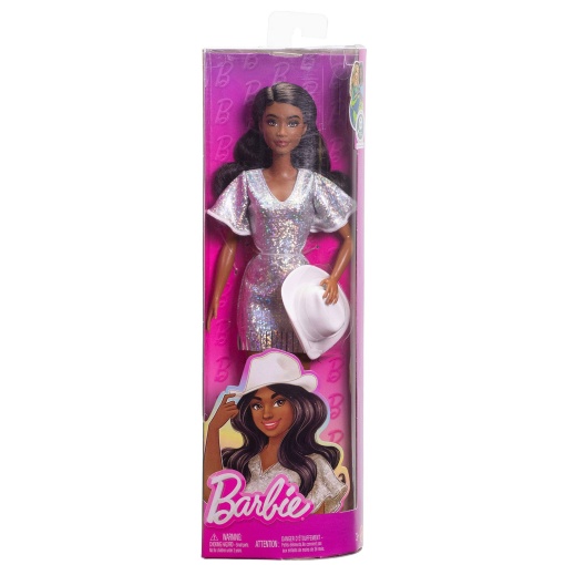 Barbie Fashionista silver dress and cowboy hat Mattel FBR37 / HYT95