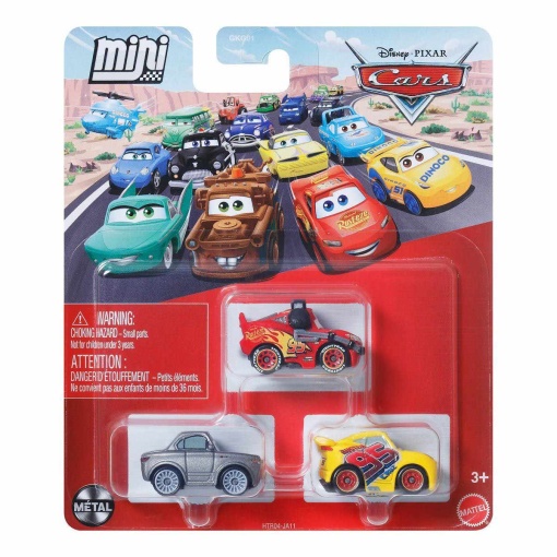 Mini figuras de Disney Pixar Cars: Cruz Ramírez / Rayo McQueen / Sterling Mattel (3 unidades) GKG01 / HTR04