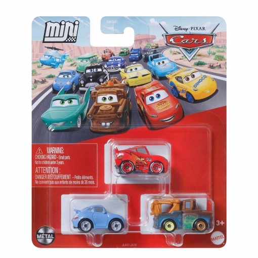 Mini figuras de Disney Pixar Cars: Sally, Rayo McQueen y Mater (3 unidades) GKG01 / JLK47