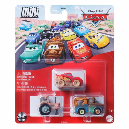 Mini tractor Disney Pixar Cars / Rayo McQueen embarrado / Mater Mattel (3 unidades) GKG01 / JBH24