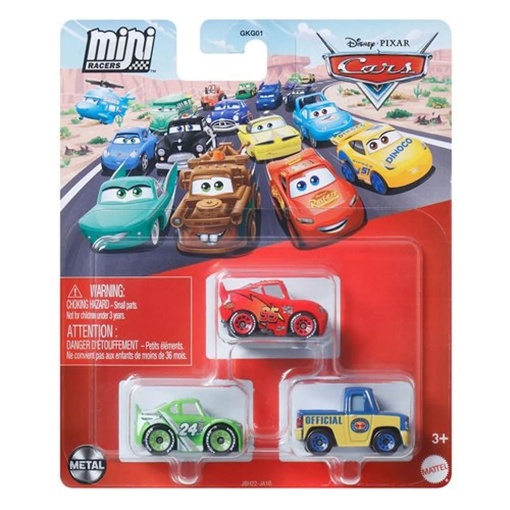 Mini figuras de Brick Yardley, Lightning McQueen y Dexter Hoover de Disney Pixar Cars, Mattel (3 unidades) GKG01 / JBH22