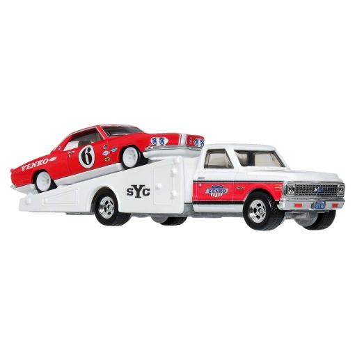 Hot Wheels Premium Car Culture Team Transport '66 Chevrolet Corvair / 72' Chevy Ramp Truck Mattel FLF56 / JHX91