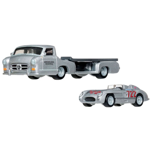 Transporte de equipo Hot Wheels Premium Car Culture Mercedes-Benz 300 SLR / Mercedes-Benz Renntransporter Mattel FLF56 / JHX90