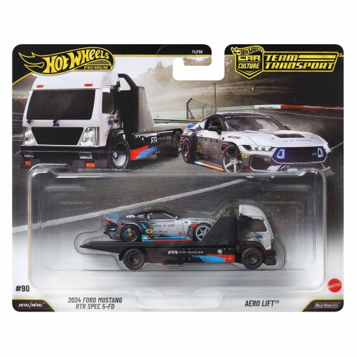 Hot Wheels Premium Car Culture Team Transport 2024 Ford Mustang RTR Spec 5-FD / Aero Lift Mattel FLF56 / JHX92