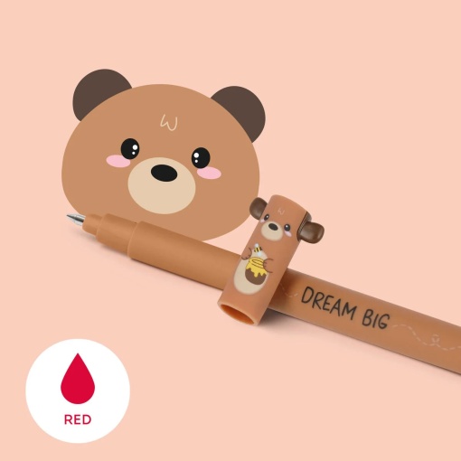 LEGAMI Teddy Bear "Dream big" erasable gel ballpoint pen