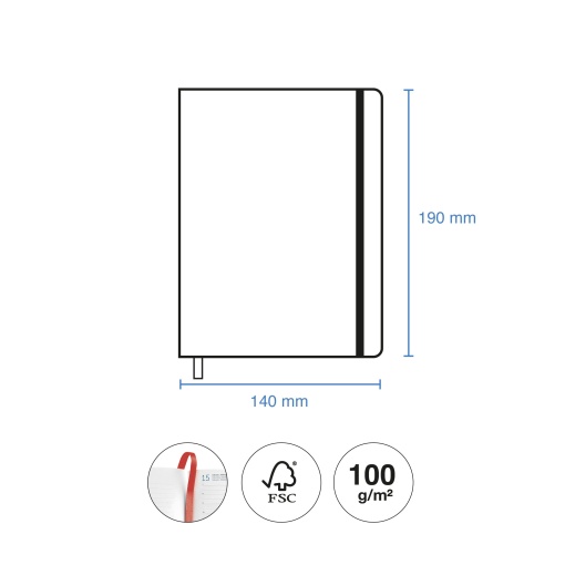 AGENDA ESCOLAR SEMANAL A5 2026/27 18 MESES MIQUELRIUS BACK TO BASICS VERMELHO COM ELASTICO MR26925