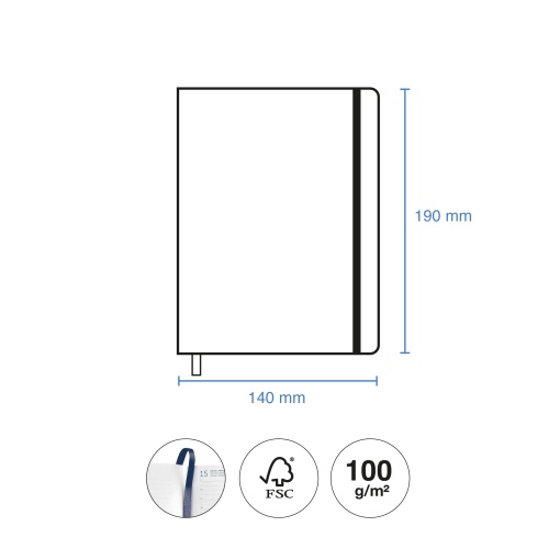 AGENDA ESCOLAR SEMANAL A5 2026/27 18 MESES MIQUELRIUS BACK TO BASICS MARINHO COM ELASTICO MR26926
