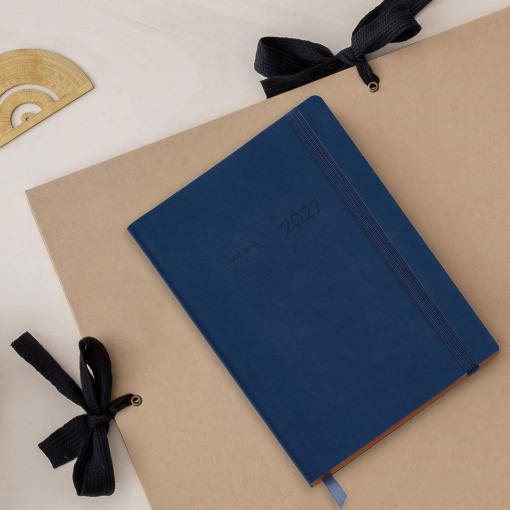 AGENDA ESCOLAR SEMANAL A5 2026/27 18 MESES MIQUELRIUS BACK TO BASICS MARINHO COM ELASTICO MR26926