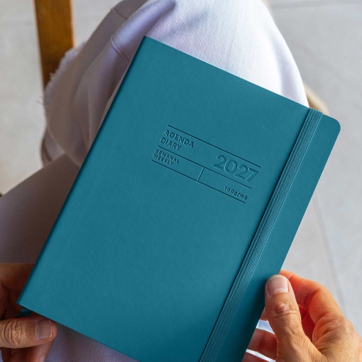 AGENDA ESCOLAR SEMANAL A5 2026/27 18 MESES MIQUELRIUS BACK TO BASICS PETROLEO COM ELASTICO MR26927