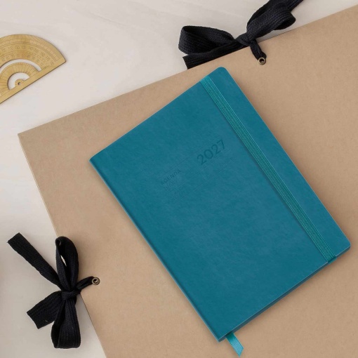 AGENDA ESCOLAR SEMANAL A5 2026/27 18 MESES MIQUELRIUS BACK TO BASICS PETROLEO COM ELASTICO MR26927