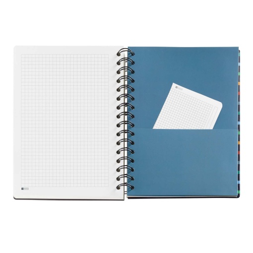 AGENDA ESCOLAR SEMANAL A5 2026/27 18 MESES ESPIRAL MIQUELRIUS PLUS WIRE-O STRIPES COM ELASTICO MR34623