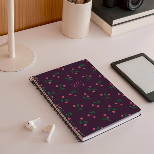 AGENDA ESCOLAR SEMANAL A5 2026/27 18 MESES ESPIRAL MIQUELRIUS PLUS BERRIES MR34613