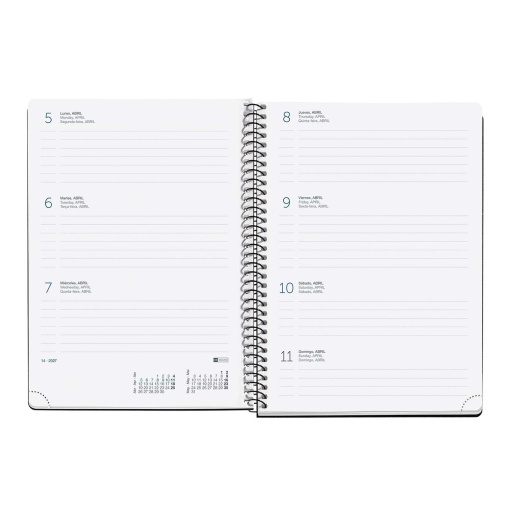 AGENDA ESCOLAR SEMANAL A5 2026/27 18 MESES ESPIRAL MIQUELRIUS PLUS GEO GARDEN MR34615