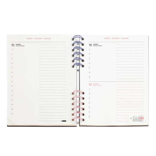AGENDA ESCOLAR DIARIA A5 2026/27 12 MESES ESPIRAL MIQUELRIUS PLUS BACK TO BASICS MALVA MR21338