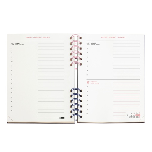 AGENDA ESCOLAR DIARIA A5 2026/27 12 MESES ESPIRAL MIQUELRIUS PLUS BACK TO BASICS VERDE MR21346