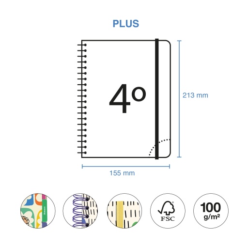 Agenda escolar semanal A5 2026/27 12 meses espiral MIQUELRIUS Sandra Hutter Sunny Lines com elástico