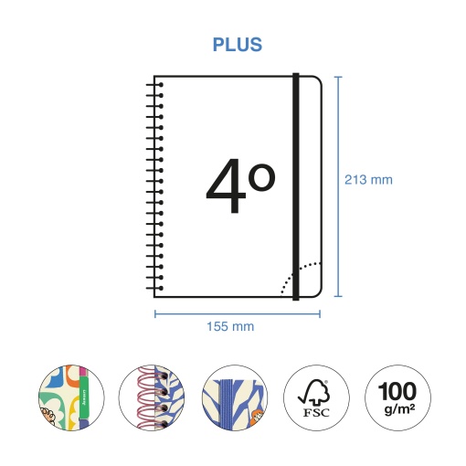AGENDA ESCOLAR SEMANAL A5 2026/27 12 MESES ESPIRAL MIQUELRIUS SANDRA HUTTER BLUE GARDEN COM ELASTICO MR21333