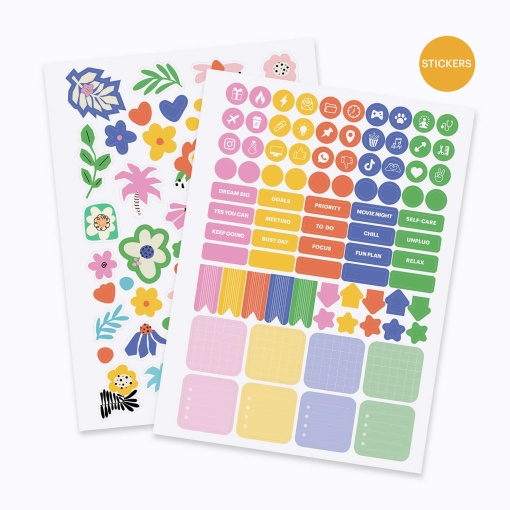 Agenda escolar semanal A5 2026/27 12 meses espiral MIQUELRIUS Sandra Hutter Green Bloom com elástico