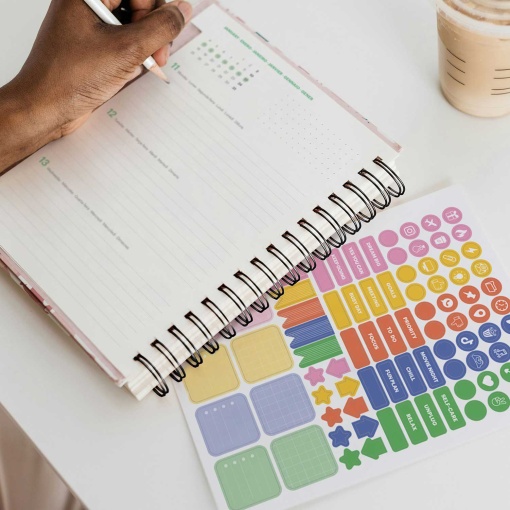 Agenda escolar semanal A5 2026/27 12 meses espiral MIQUELRIUS Sandra Hutter Green Bloom com elástico