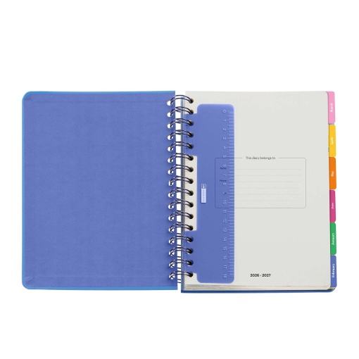 AGENDA ESCOLAR DIARIA A5 2026/27 12 MESES ESPIRAL MIQUELRIUS SANDRA HUTTER SUNNY LINES COM ELASTICO MR21335