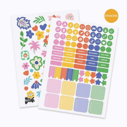 Agenda escolar diária A5 2026/27 12 meses espiral MIQUELRIUS Sandra Hutter Green Bloom com elástico