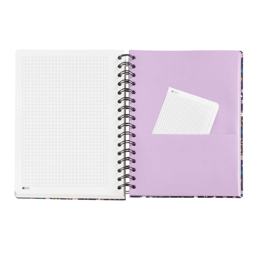 AGENDA ESCOLAR SEMANAL A5 2026/27 18 MESES ESPIRAL MIQUELRIUS PLUS WIRE-O LILAC PETITE COM ELASTICO MR34621