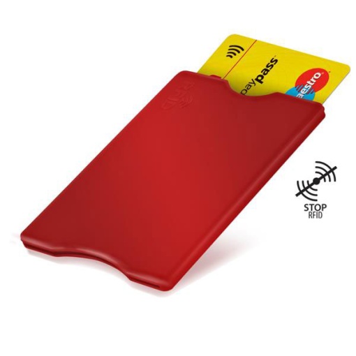 Porta-cartões RFID vermelho 52