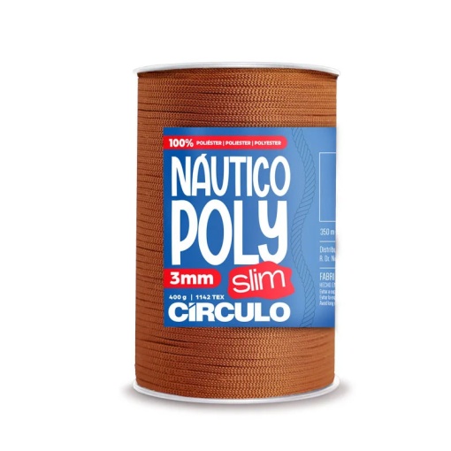 Fio de crochet CÍRCULO Náutico Poly Slim 400g bombom