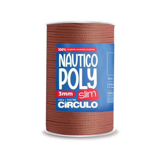 Fio de crochet CÍRCULO Náutico Poly Slim 400g camafeu