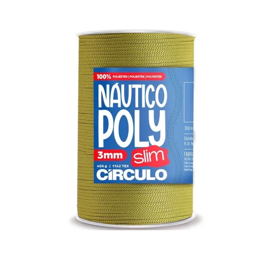 Fio de crochet CÍRCULO Náutico Poly Slim 400g castanha