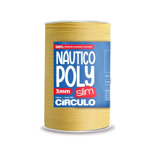 Fio de crochet CÍRCULO Náutico Poly Slim 400g pólen