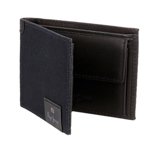 PEPE JEANS Hilltop wallet, navy blue, 11x8x1cm