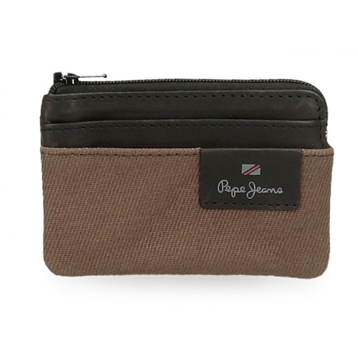 Monedero Hilltop de PEPE JEANS, marrón, 11x7x1,5 cm