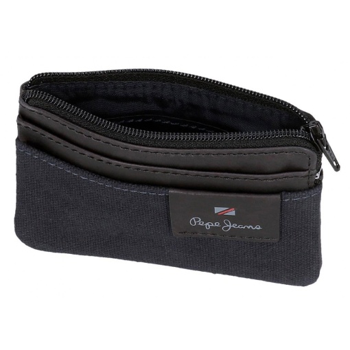 PEPE JEANS Hilltop coin purse, navy blue, 11x7x1.5cm