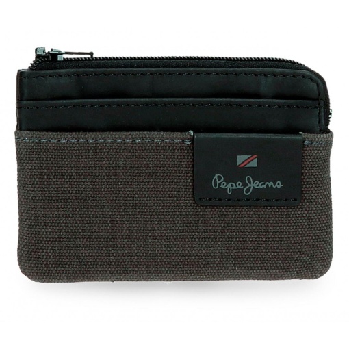 Monedero gris Hilltop de PEPE JEANS, 11x7x1,5cm