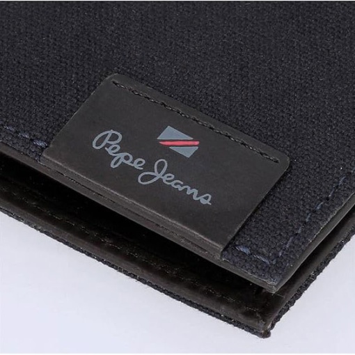 PEPE JEANS Hilltop coin and card holder, navy blue, 11x7x1.5cm