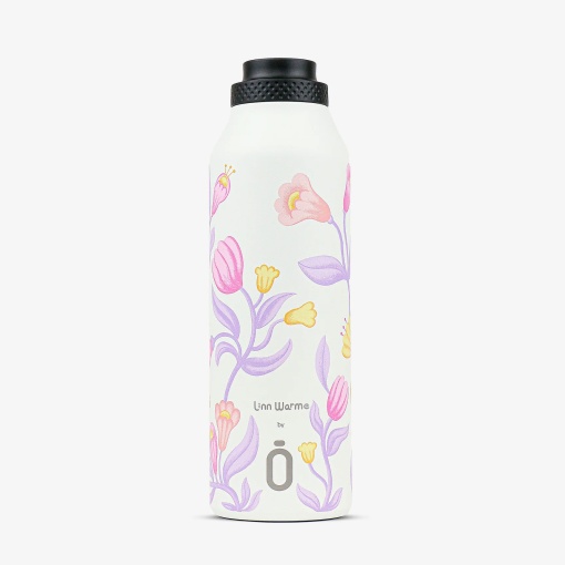 Botella termo RUNBOTT Mii Linn Warme de 600 ml color crema tulipán