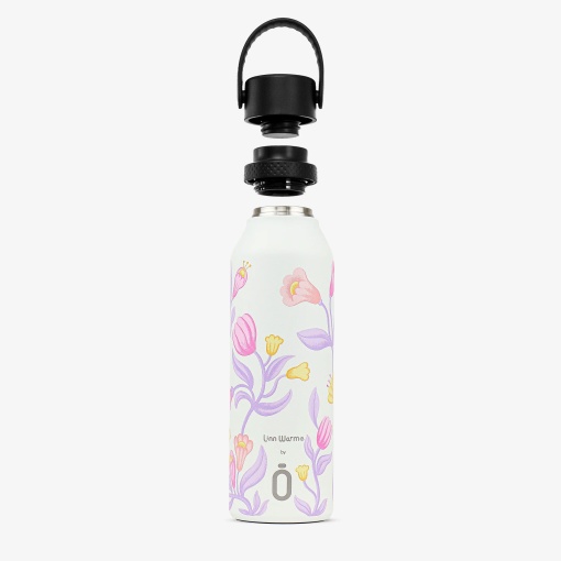 Botella termo RUNBOTT Mii Linn Warme de 600 ml color crema tulipán