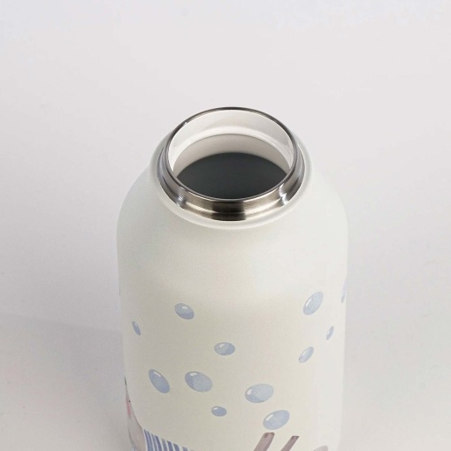Botella termo RUNBOTT Mii La Tortuguita Blanca de 350 ml con adorables burbujas de gato.