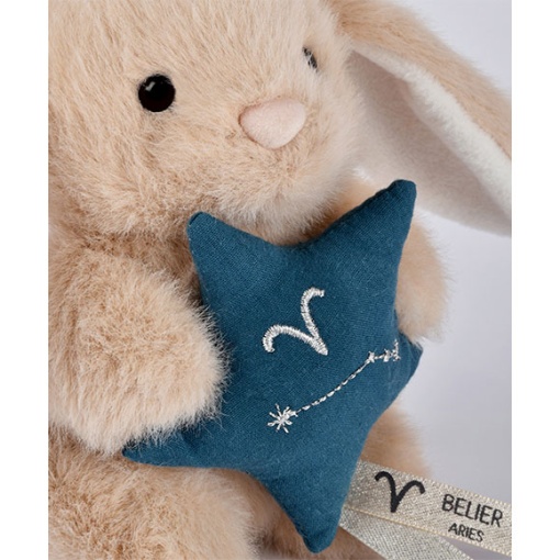 Conejo de peluche beige, 12 cm, DOUDOU ET COMPAGNIE, oveja Doudou Astro