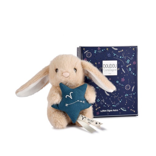 Conejo de peluche beige, 12 cm, DOUDOU ET COMPAGNIE, oveja Doudou Astro