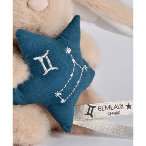 Conejo de peluche beige, 12 cm, DOUDOU ET COMPAGNIE Doudou Astro Gemini