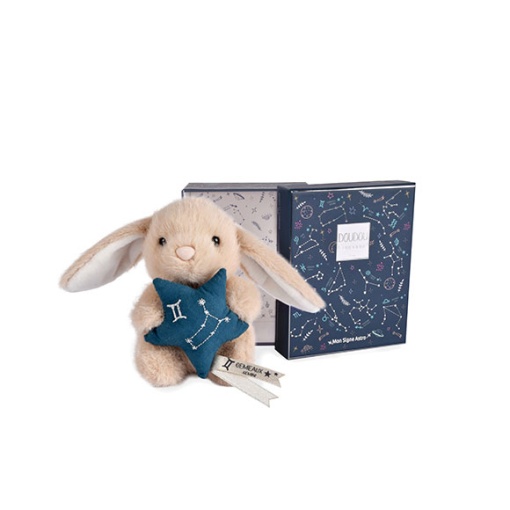 Conejo de peluche beige, 12 cm, DOUDOU ET COMPAGNIE Doudou Astro Gemini